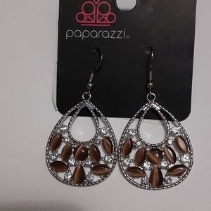 Moonstone earrings Brown